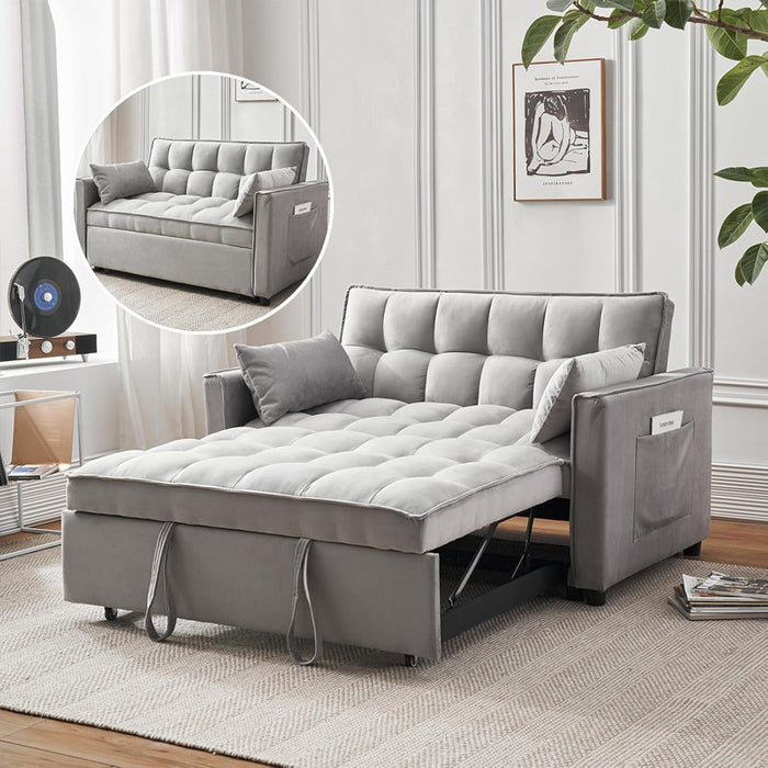 New multifunctional fabric sofa bed modern simple foldable dual-purpose Internet celebrity small apartment study sofa