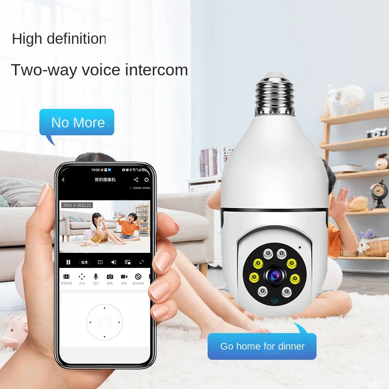 TouchsmartEF | Bulb Surveillance Camera Home Wireless Wifi360 Degree
