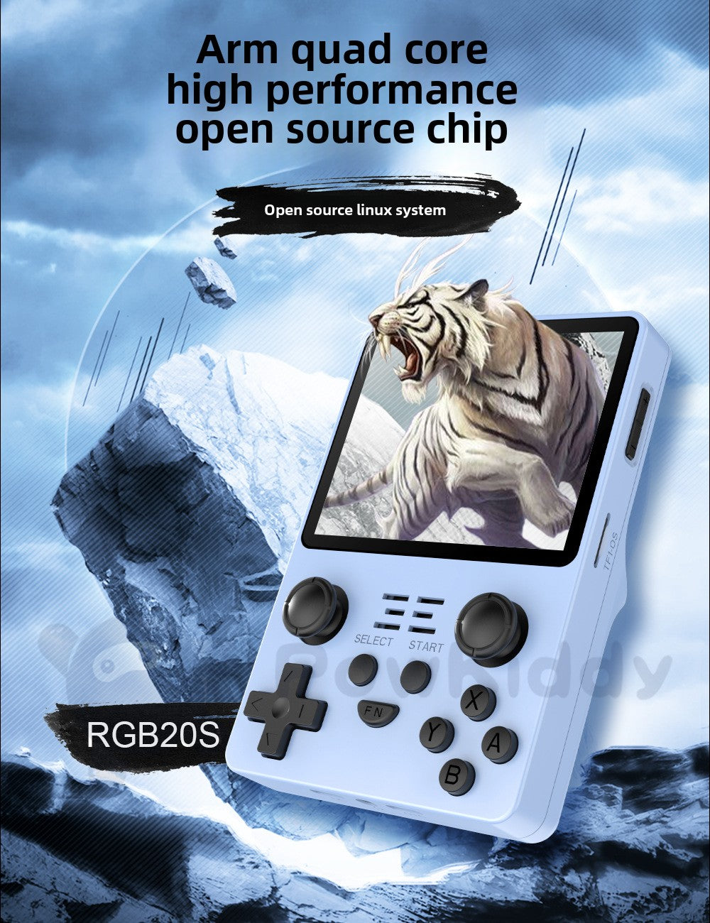 TouchsmartEF | Powkiddy Overlord Treasure Box RGB20s open source handheld psp handheld mini FC retro