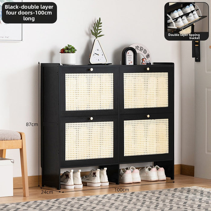 Simple shoe rack household door multi-layer with door dust-proof entry shoe rack shoe cabinet high vertical integrated storage rack