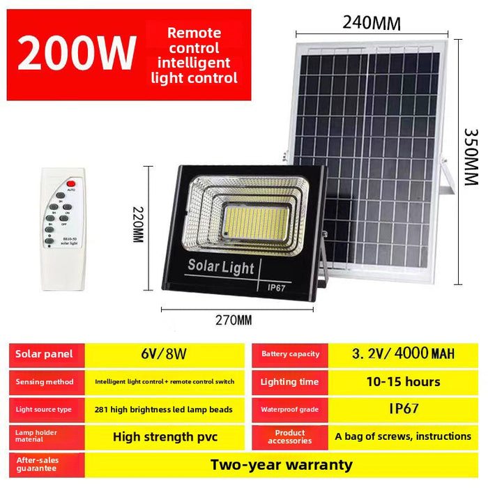 Solar light household outdoor garden light new rural photovoltaic street light led high-power flood light super bright and waterproof