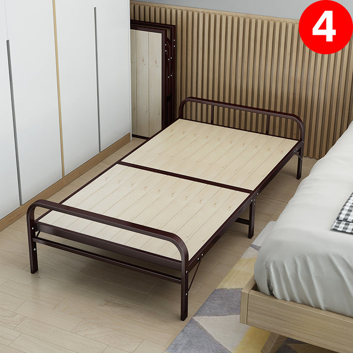Single folding bed siesta small bed iron frame