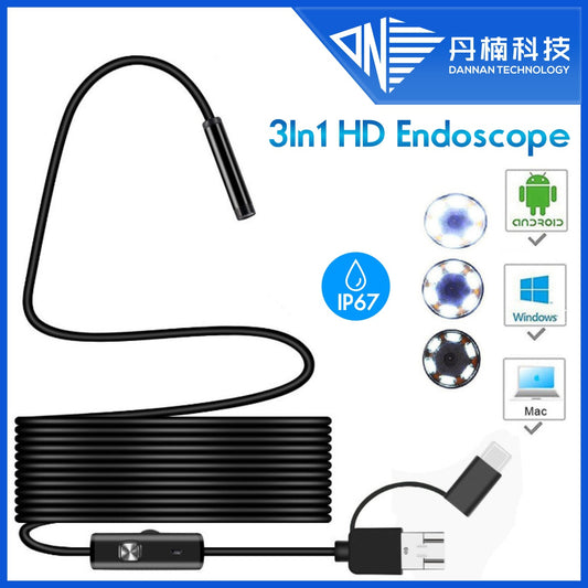 TouchsmartEF | 5.5mm 3-in-1 mobile phone computer endoscope type C connector automotive air conditio