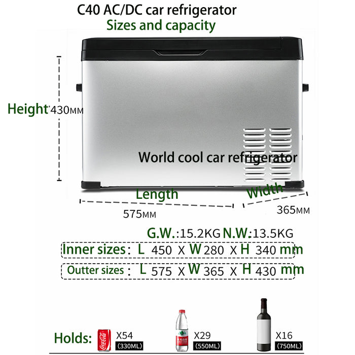 15 to 75LAlpicool Auto Car Refrigerator 12V Compressor Portable Freezer