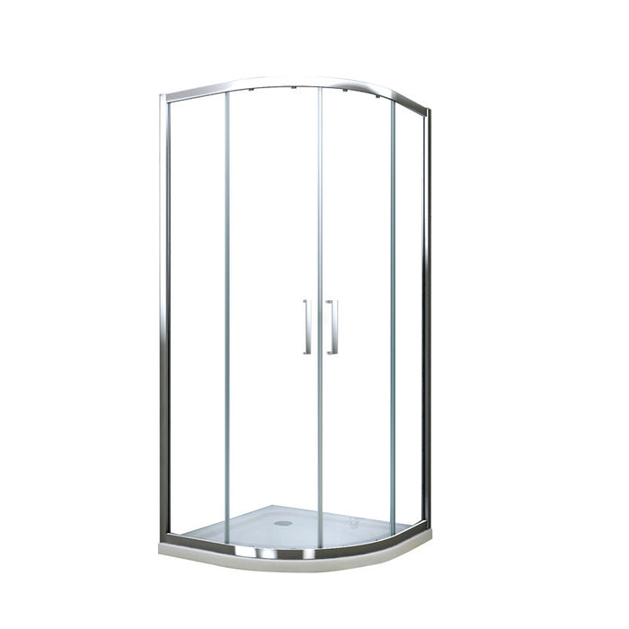 Sector-shaped shower room tempered glass curved sliding door