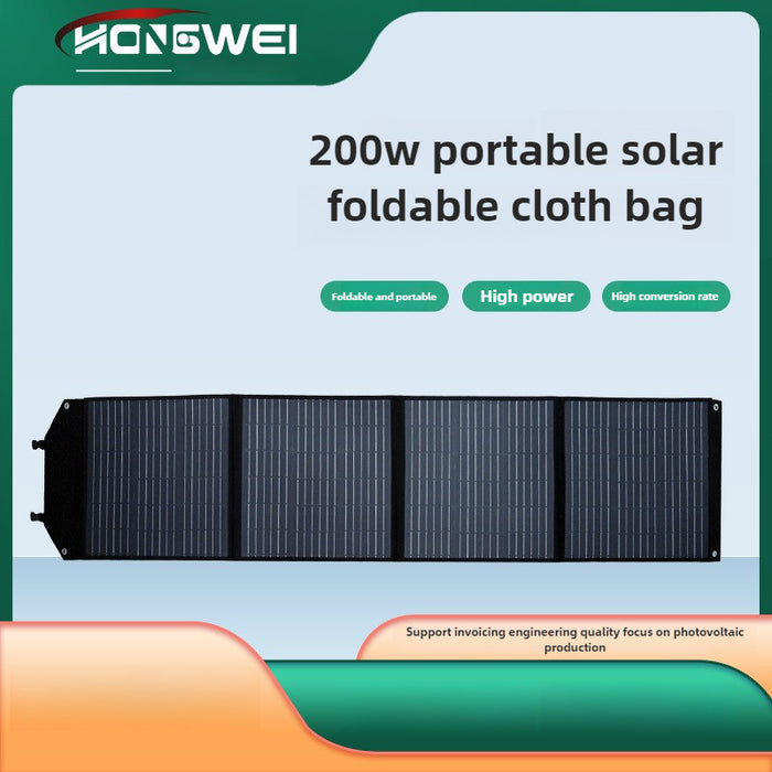 200W18V solar folding bag photovoltaic power generation panel monocrystalline silicon outdoor camping mobile phone charging bag