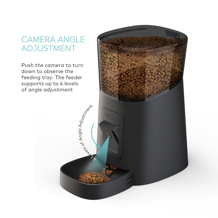 Pet smart feeder, video 1080P can manually adjust the camera angle