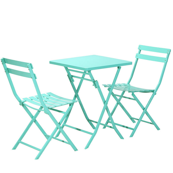 Milk tea shop outdoor folding table and chair combination cafe dessert simple outdoor swing chair set