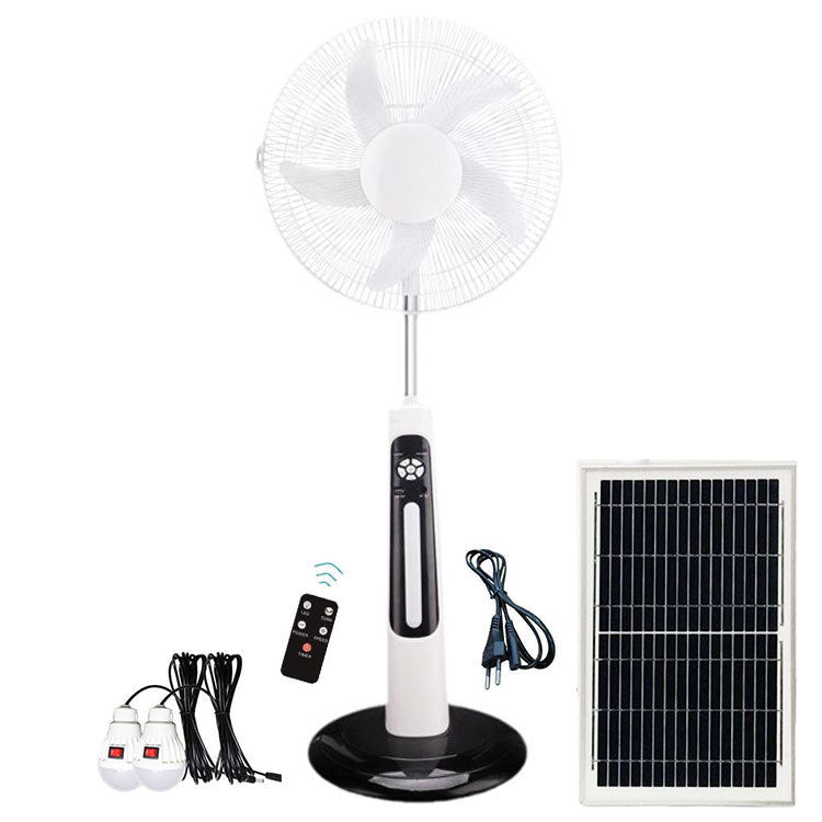 TouchsmartEF 18" 3-in-1 Solar Outdoor Fan | Remote Control & Integrated Light