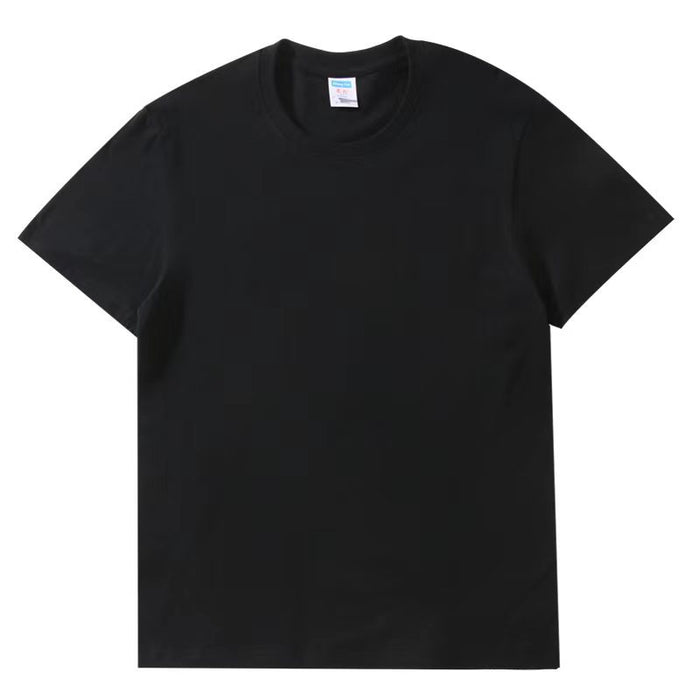 Heavy 180g T-shirt, white pure cotton thick short sleeves, solid color loose basic bottoming shirt