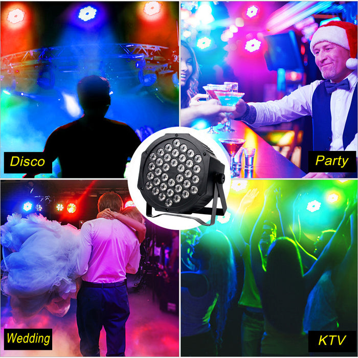 36 led par lights voice-activated dyeing background projection light KTV bar stage light Christmas projection advertising wedding lights