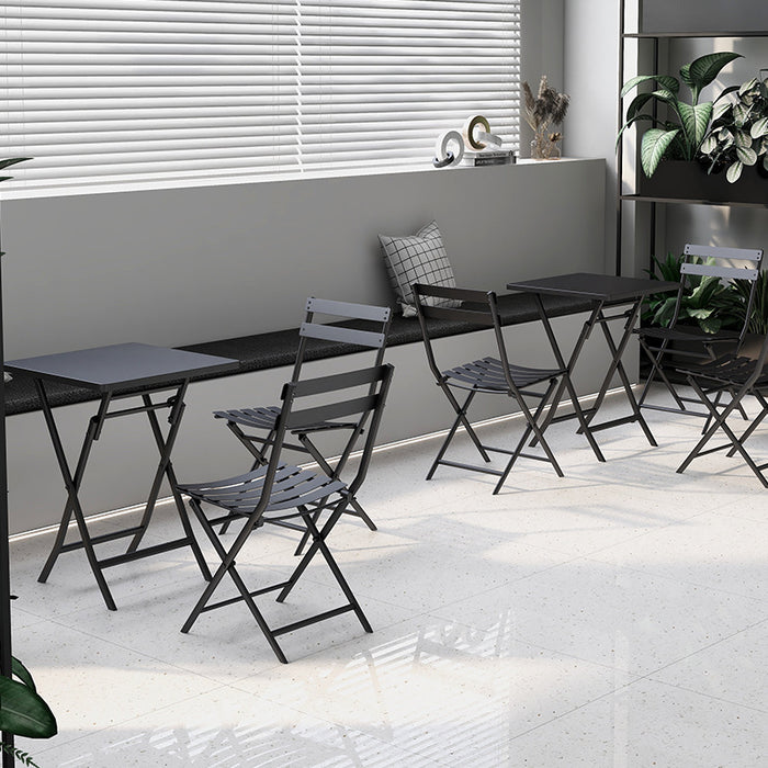 Milk tea shop outdoor folding table and chair combination cafe dessert simple outdoor swing chair set