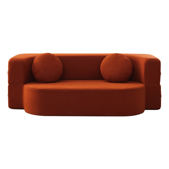 Sofa living room small apartment compression sofa household leisure fabric double sofa folding sofa bed