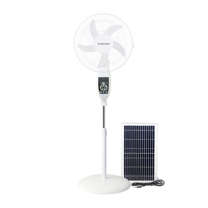TouchsmartEF 16" Solar Floor Fan | High-Capacity Battery & Emergency Light