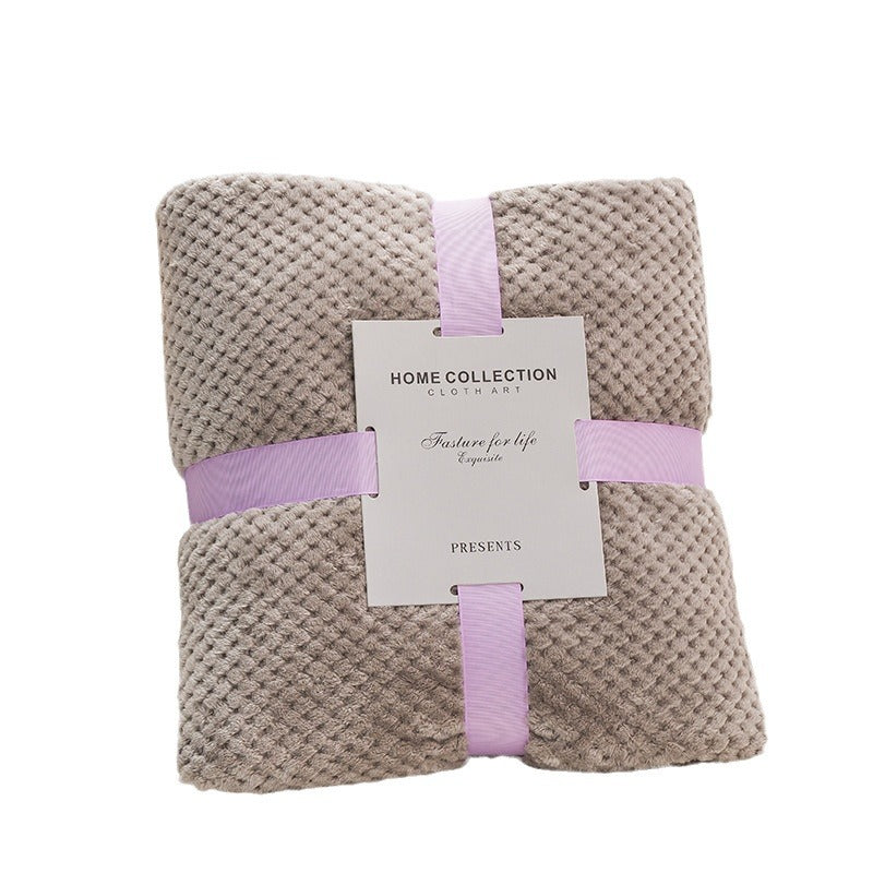 TouchsmartEF | Cross-border foreign trade thickened pineapple plaid blanket flannel sofa blanket aut