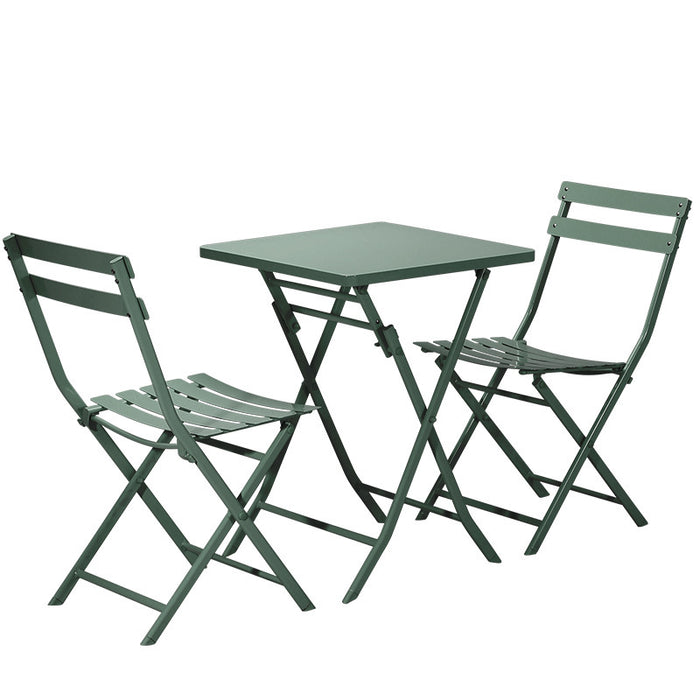 Milk tea shop outdoor folding table and chair combination cafe dessert simple outdoor swing chair set