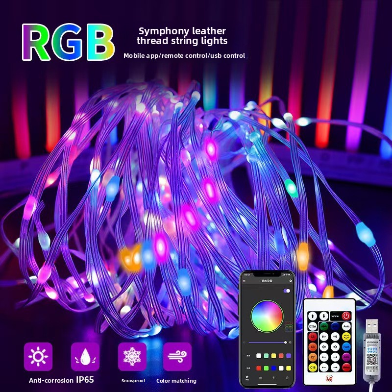 TouchsmartEF | Intelligent leather line light string outdoor waterproof three-wire led light string