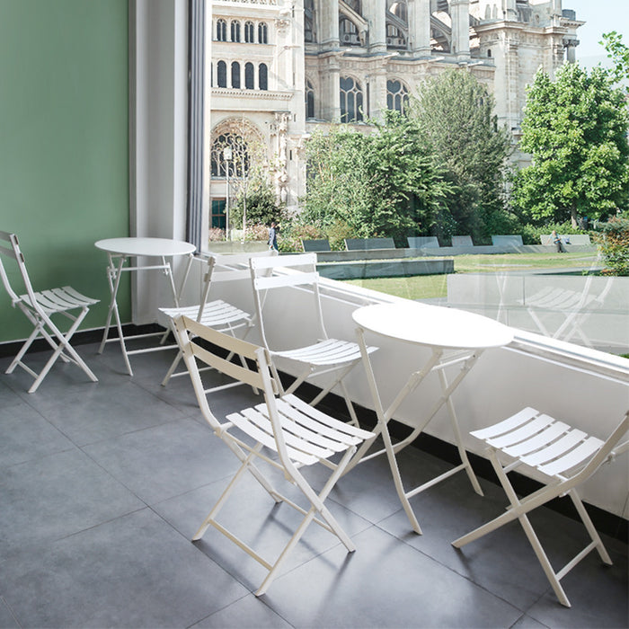 Milk tea shop outdoor folding table and chair combination cafe dessert simple outdoor swing chair set