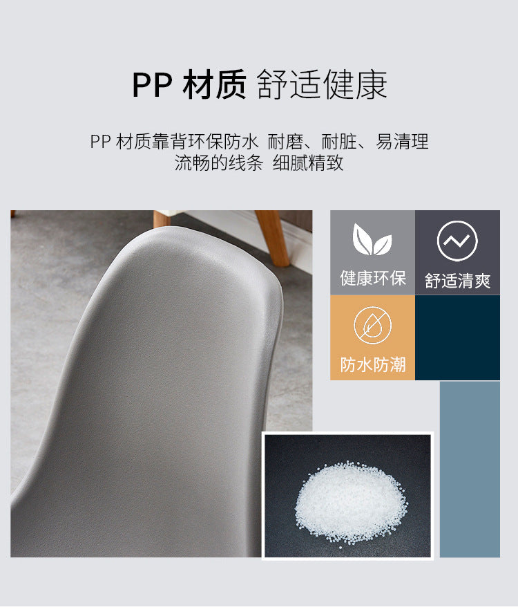 TouchsmartEF | Plastic Dining Chair Nordic Modern Simple Dining Table and Chair Meeting Room Negotia