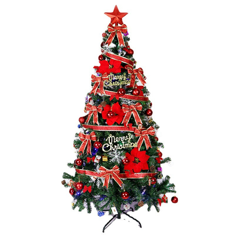 TouchsmartEF | Christmas tree set 1 5/1.8/2.1  meters  red and golden  Christmas tree with the decor