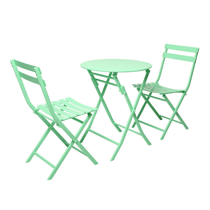 Milk tea shop outdoor folding table and chair combination cafe dessert simple outdoor swing chair set