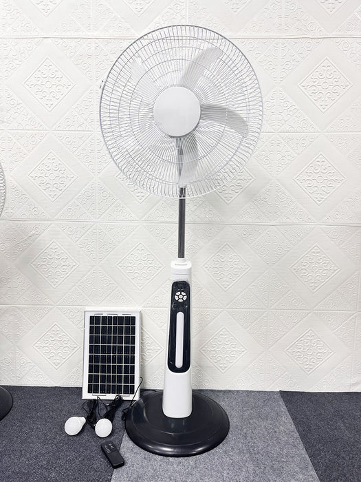 18 inch floor fan outdoor with light remote control three-in-one vertical fan charging solar fan