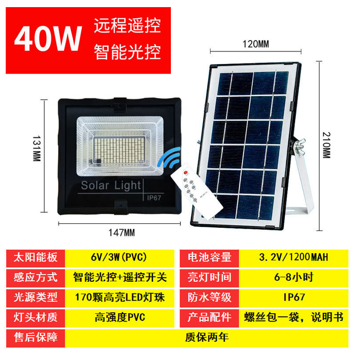 Solar light household outdoor garden light new rural photovoltaic street light led high-power flood light super bright and waterproof