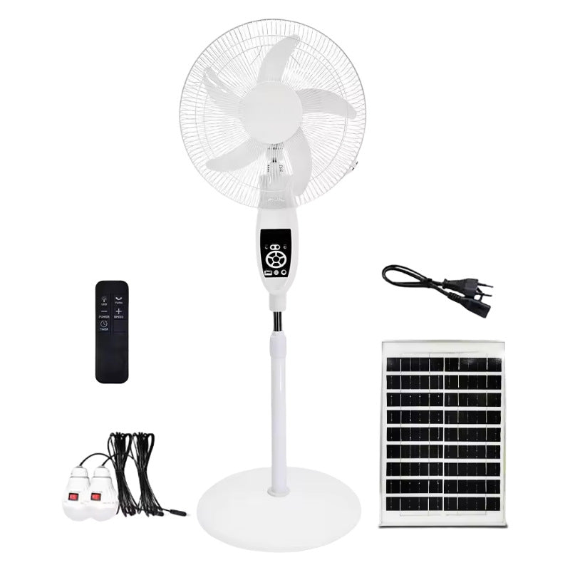 TouchsmartEF 16" Solar Floor Fan | High-Capacity Battery & Emergency Light