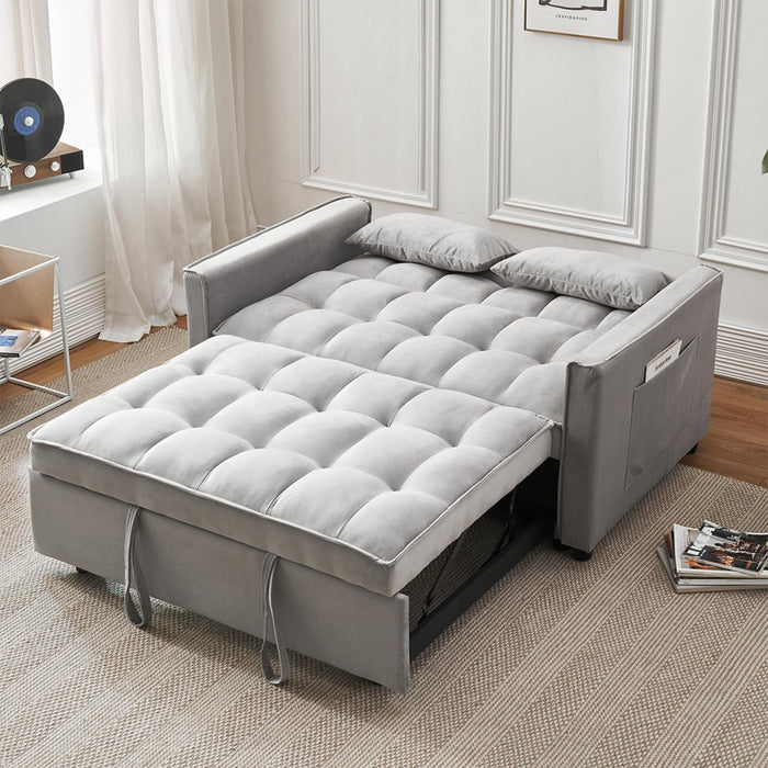 New multifunctional fabric sofa bed modern simple foldable dual-purpose Internet celebrity small apartment study sofa