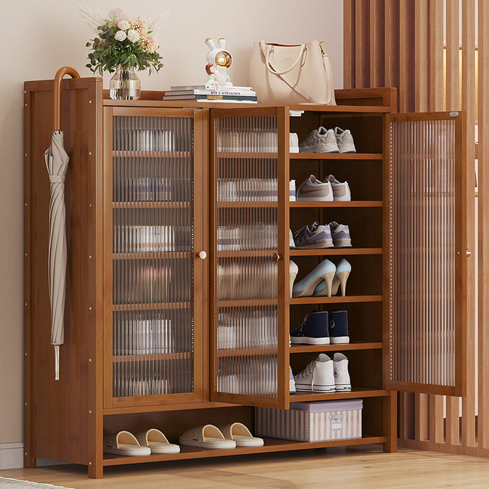 Shoe rack simple and strong multi-layer dust-proof shelf at home door, foldable finished product storage shoe cabinet