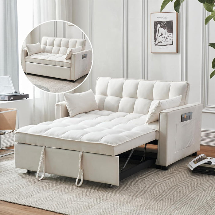 New multifunctional fabric sofa bed modern simple foldable dual-purpose Internet celebrity small apartment study sofa