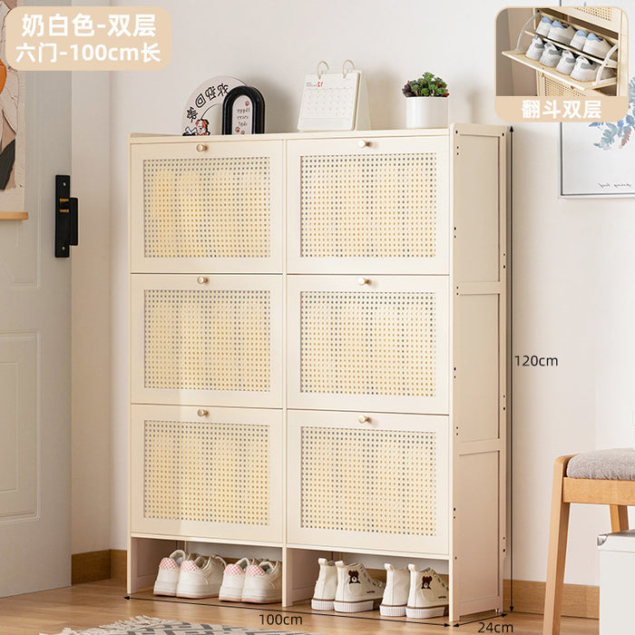 Simple shoe rack household door multi-layer with door dust-proof entry shoe rack shoe cabinet high vertical integrated storage rack