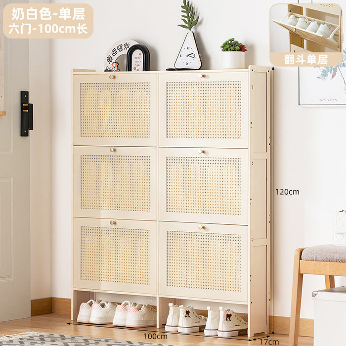 Simple shoe rack household door multi-layer with door dust-proof entry shoe rack shoe cabinet high vertical integrated storage rack