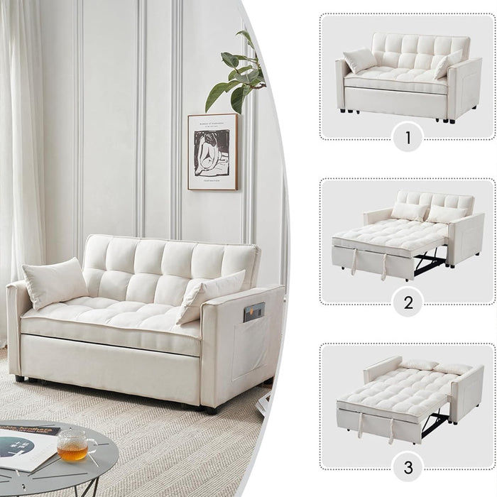 New multifunctional fabric sofa bed modern simple foldable dual-purpose Internet celebrity small apartment study sofa