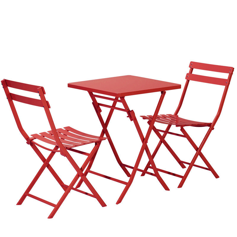TouchsmartEF | Milk tea shop outdoor folding table and chair combination cafe dessert simple outdoor