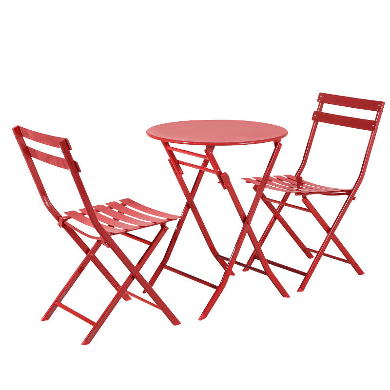 TouchsmartEF | Milk tea shop outdoor folding table and chair combination cafe dessert simple outdoor