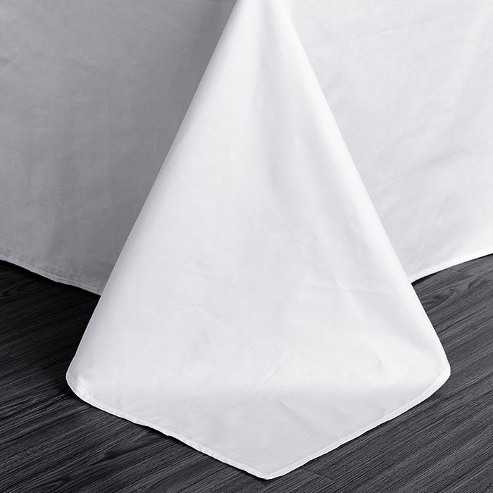 Wholesale grinding hotel hotel four-piece imitation pure cotton white linen bed and breakfast hospital dormitory bed sheet quilt cover