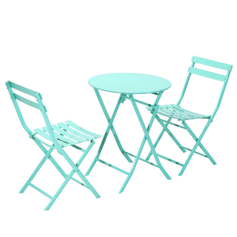 TouchsmartEF | Milk tea shop outdoor folding table and chair combination cafe dessert simple outdoor