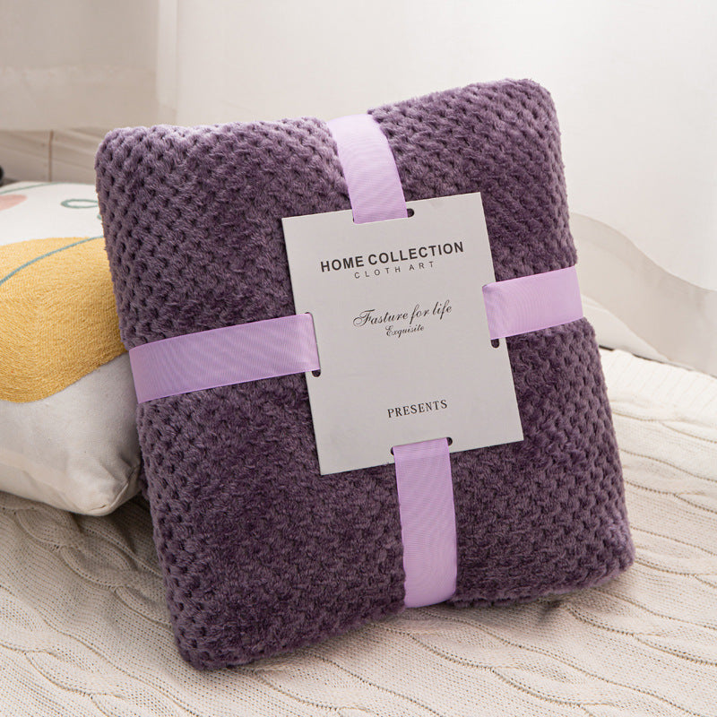 TouchsmartEF | Cross-border foreign trade thickened pineapple plaid blanket flannel sofa blanket aut