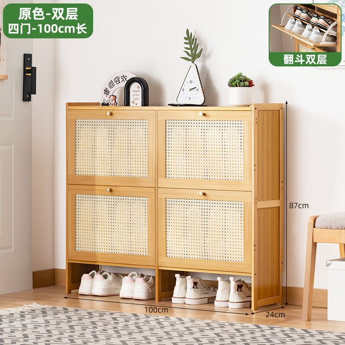 Simple shoe rack household door multi-layer with door dust-proof entry shoe rack shoe cabinet high vertical integrated storage rack