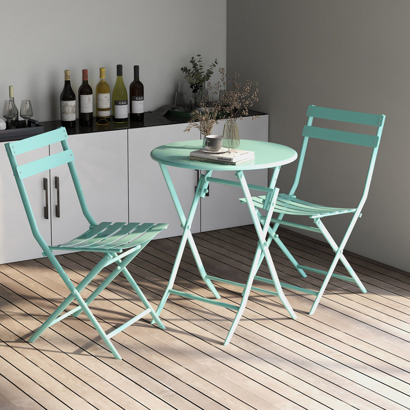 TouchsmartEF | Milk tea shop outdoor folding table and chair combination cafe dessert simple outdoor