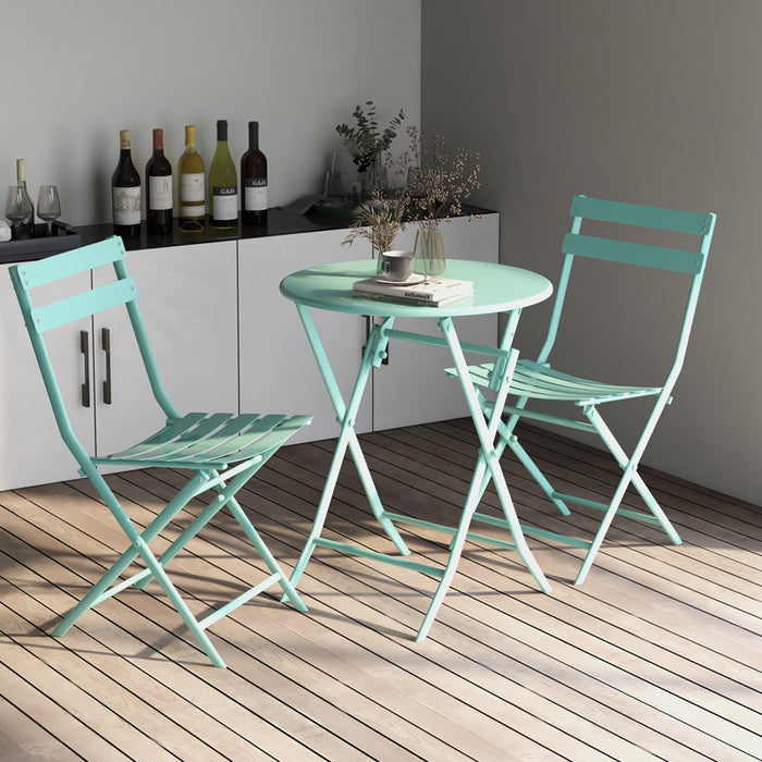 Milk tea shop outdoor folding table and chair combination cafe dessert simple outdoor swing chair set