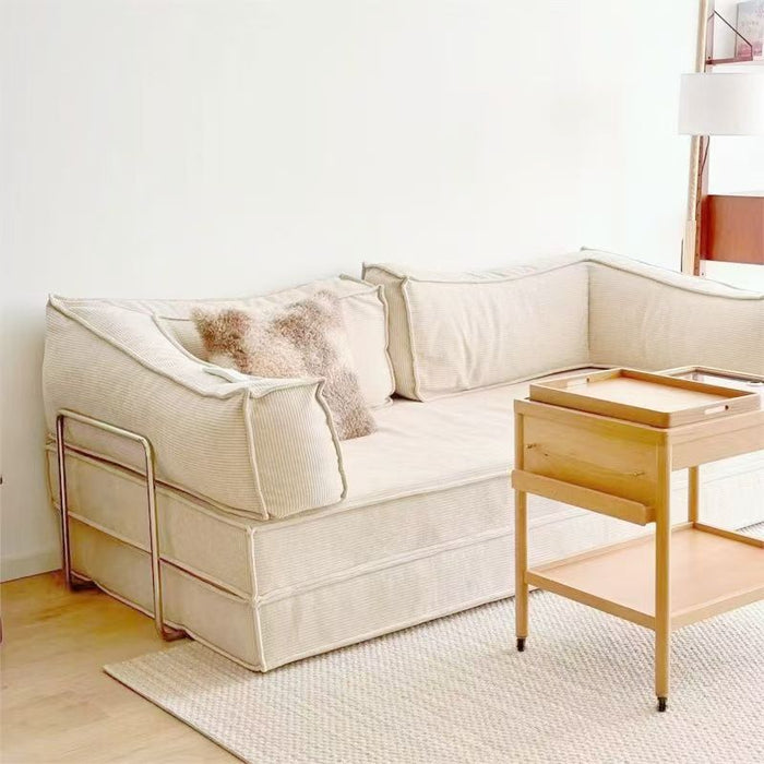 Fabric sofa living room small apartment rental house single double compression sofa dismantling and washing integrated dual-purpose folding sofa bed