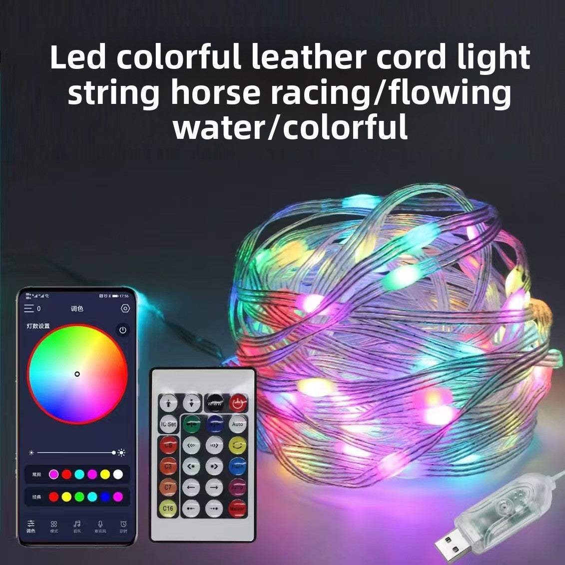 TouchsmartEF | Intelligent leather line light string outdoor waterproof three-wire led light string