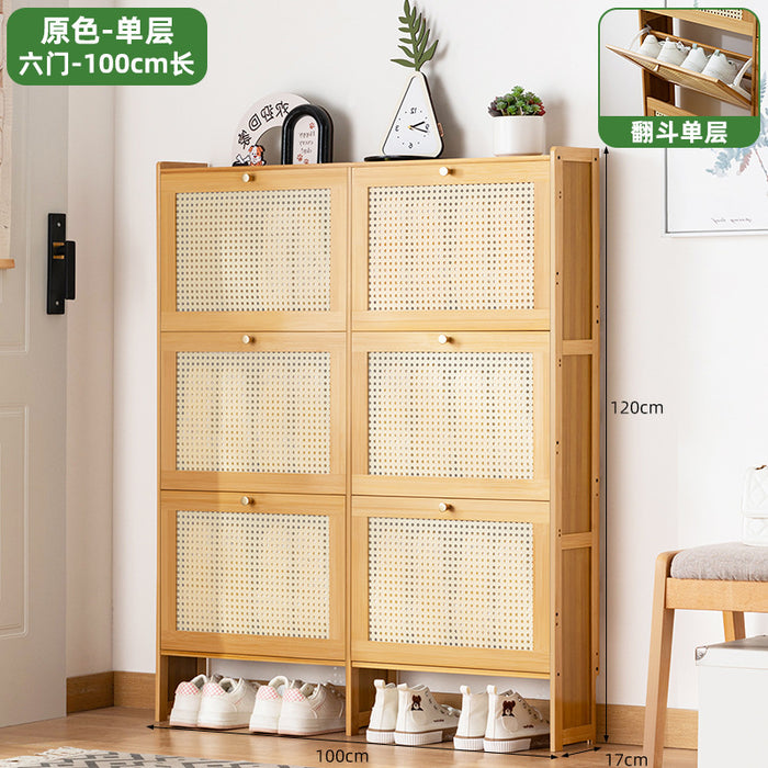 Simple shoe rack household door multi-layer with door dust-proof entry shoe rack shoe cabinet high vertical integrated storage rack
