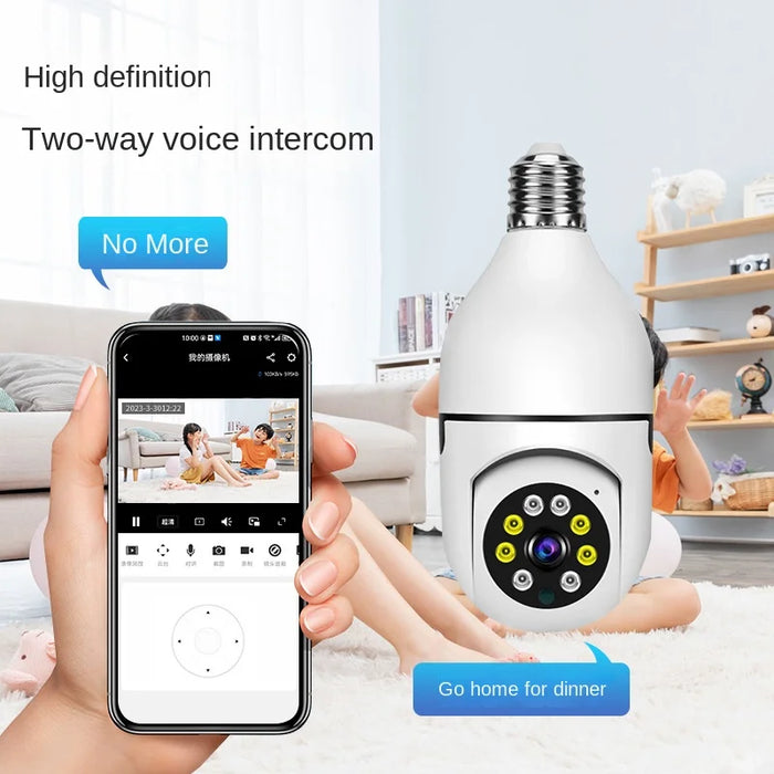 Bulb Surveillance Camera Home Wireless Wifi360 Degree