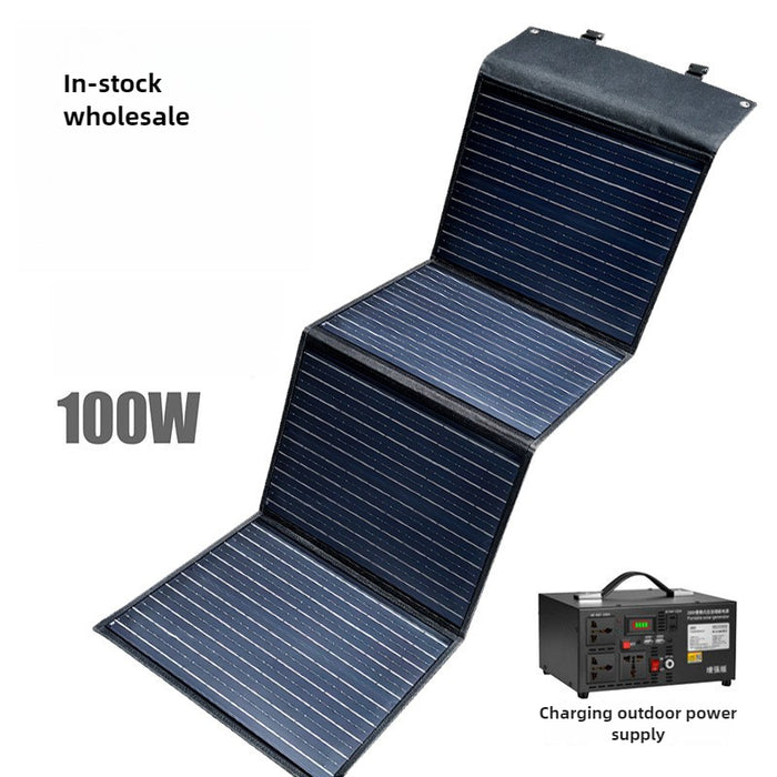 Solar Folding Pack 100W 120w Photovoltaic System Outdoor Power Supply Energy Storage Power Supply Folding Solar Panel