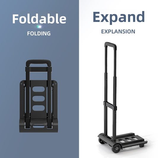 TouchsmartEF | Small pull cart folding household portable pull goods handling trailer shopping shopp