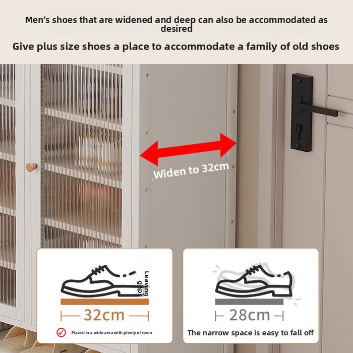Shoe rack simple and strong multi-layer dust-proof shelf at home door, foldable finished product storage shoe cabinet