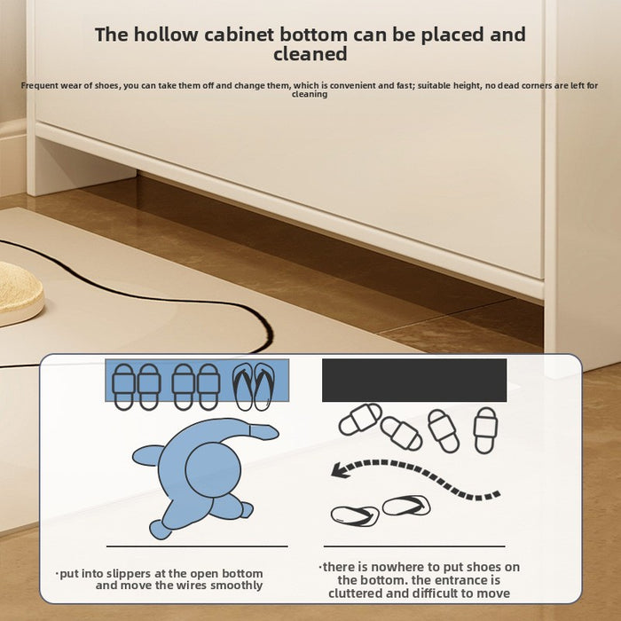 Ultra-thin shoe cabinet, tipping bucket at the door of the home, entrance cabinet, indoor storage, narrow shoe rack